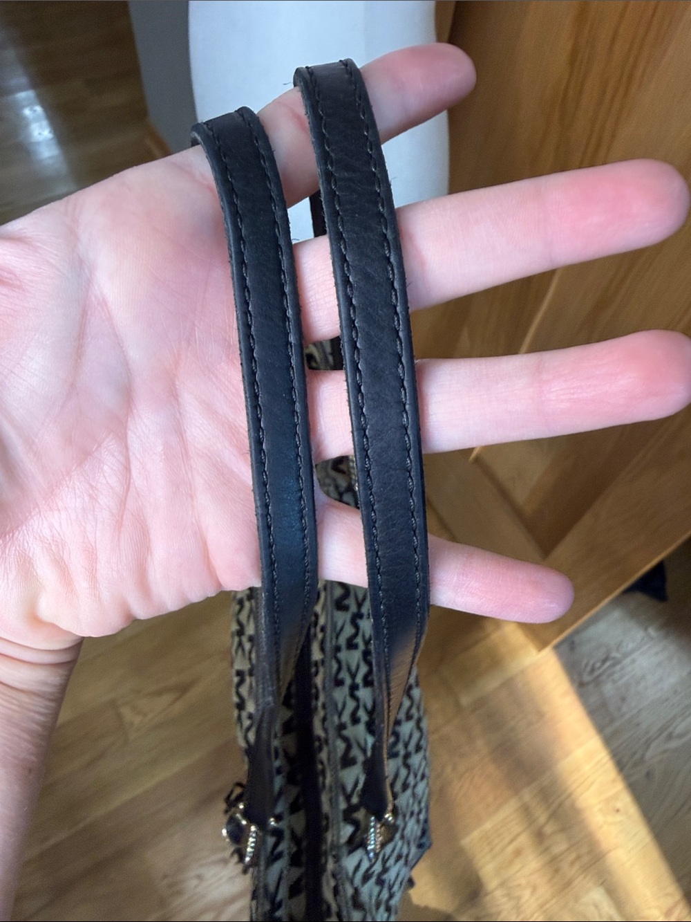 Michael Kors Brown and Black MK Signature Tote with Tassel - Picture 4 of 6